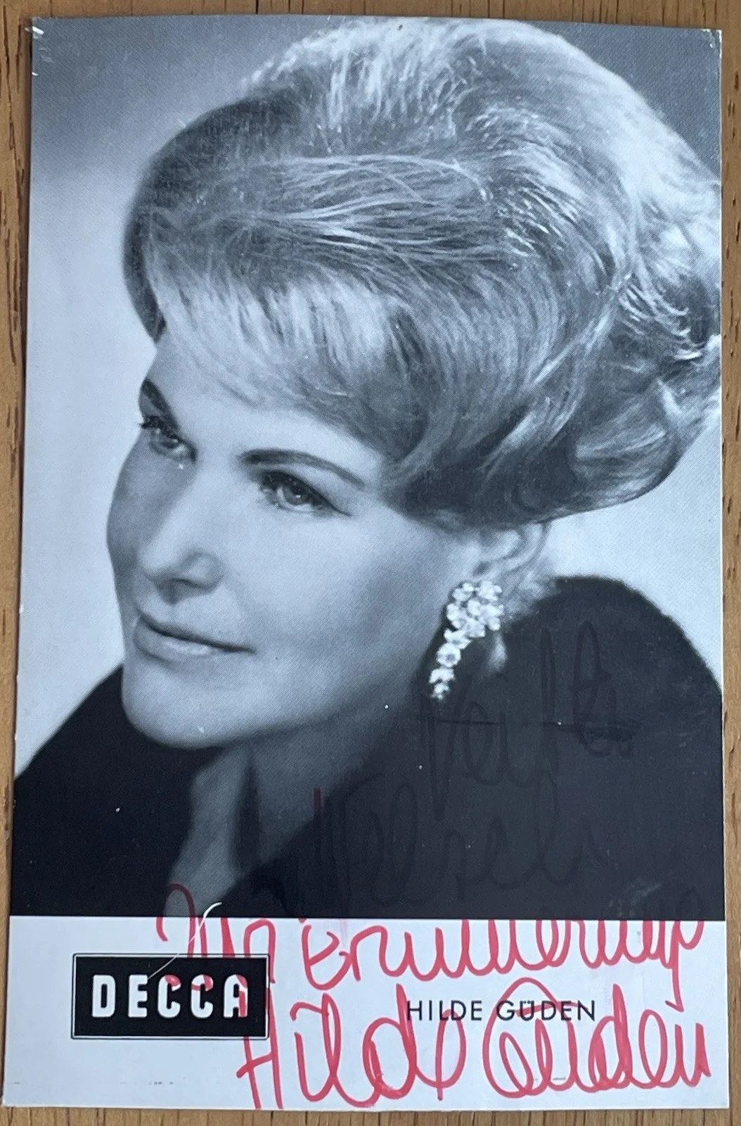 Austrian Opera Soprano Hilde Guden Autograph Photo, image 3