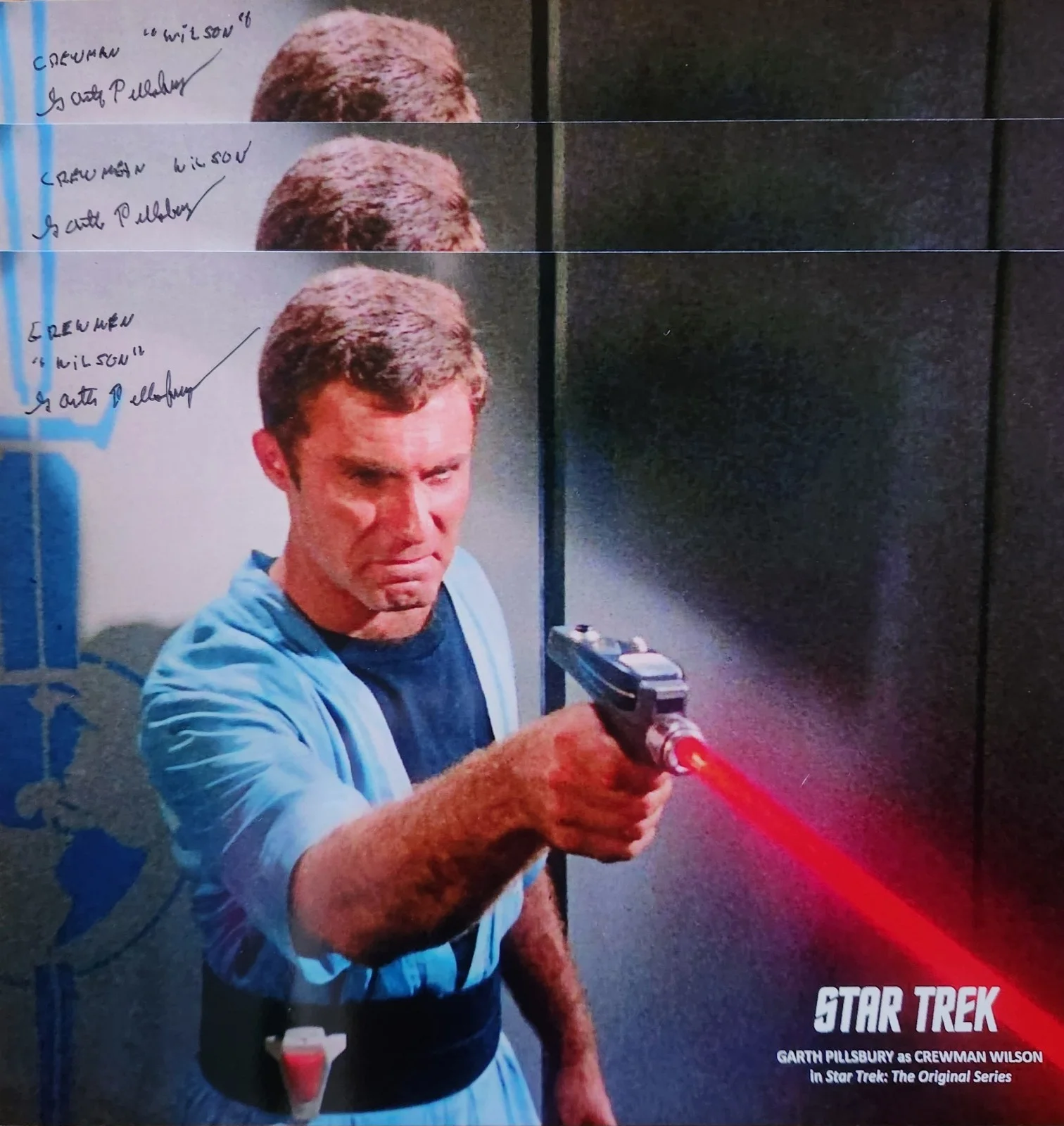 Garth Pillsbury — RARE Garth Pillsbury Wilson Mirror, Mirror Signed Star Trek 8x10 Photo Autograph