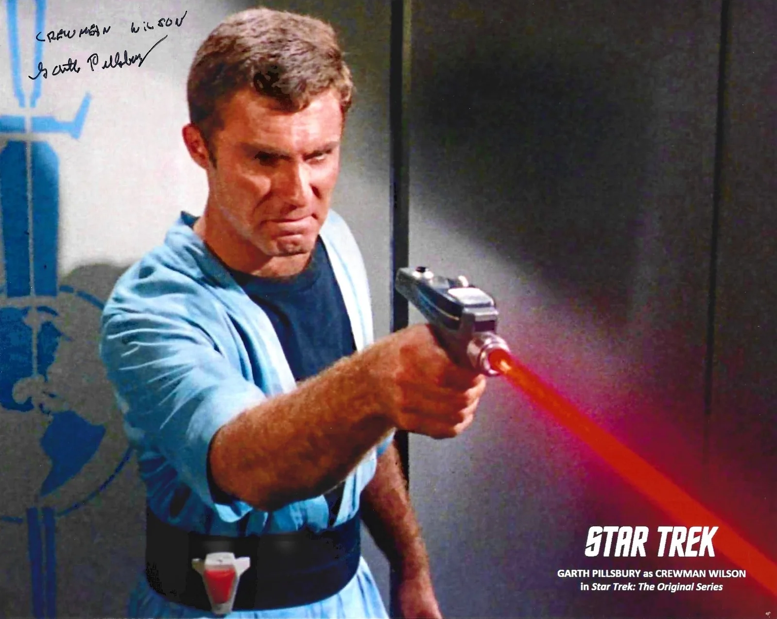 Garth Pillsbury — RARE Garth Pillsbury Wilson Mirror, Mirror Signed Star Trek 8x10 Photo Autograph, изображение 3