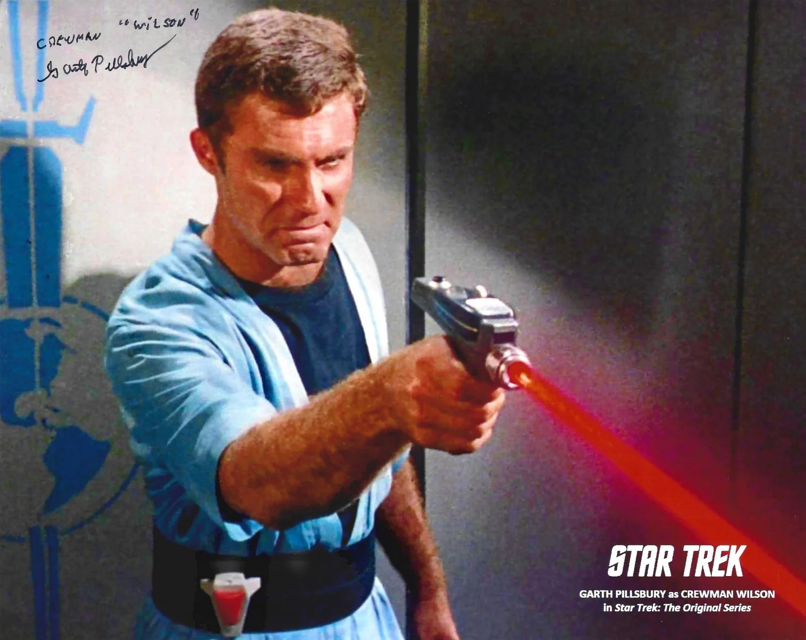 Garth Pillsbury — RARE Garth Pillsbury Wilson Mirror, Mirror Signed Star Trek 8x10 Photo Autograph, изображение 4