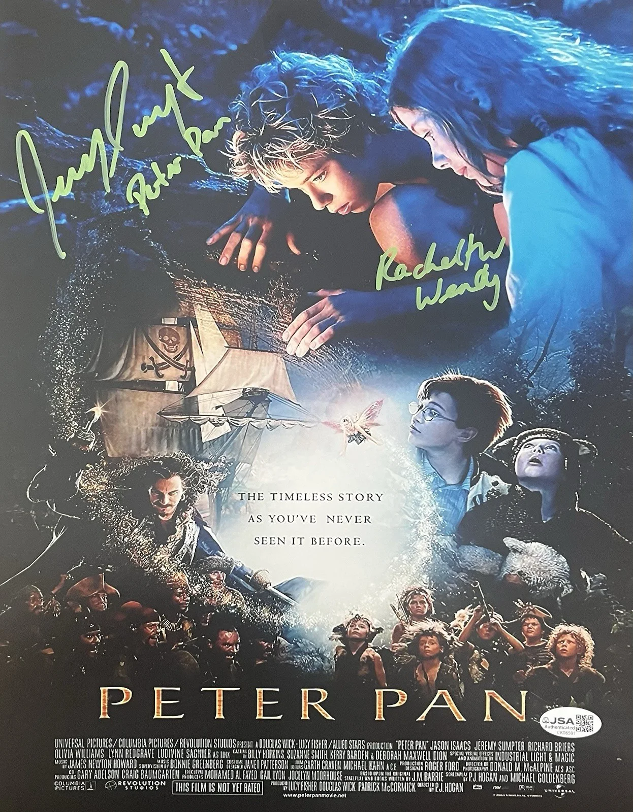 Jeremy Sumter And Rachel Hurd Wood — Jeremy Sumpter Rachel Hurd Wood Signed Autograph 11x14 Photo W/COA-Peter Pan-JSA
