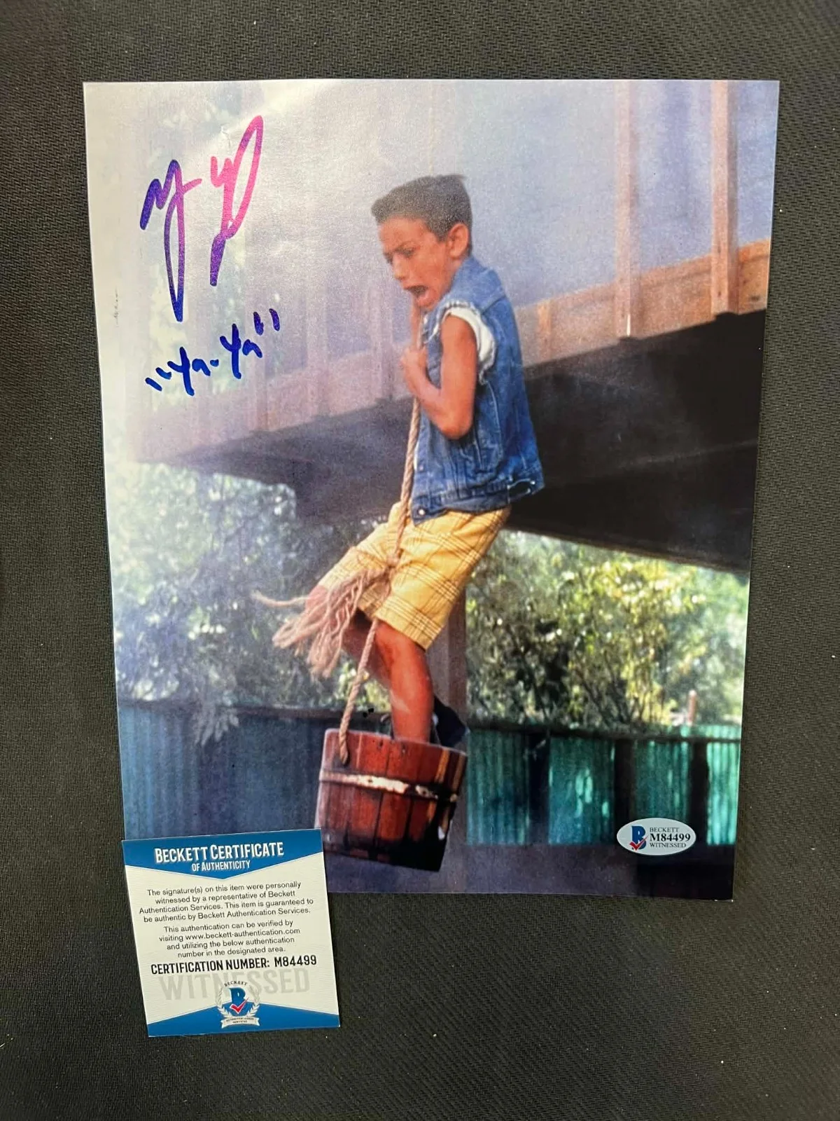 Patrick Renna — Chauncey Leopardi Signed Autographed Hat, Ya Ya Marty York Photo Beckett Sandlot, изображение 3