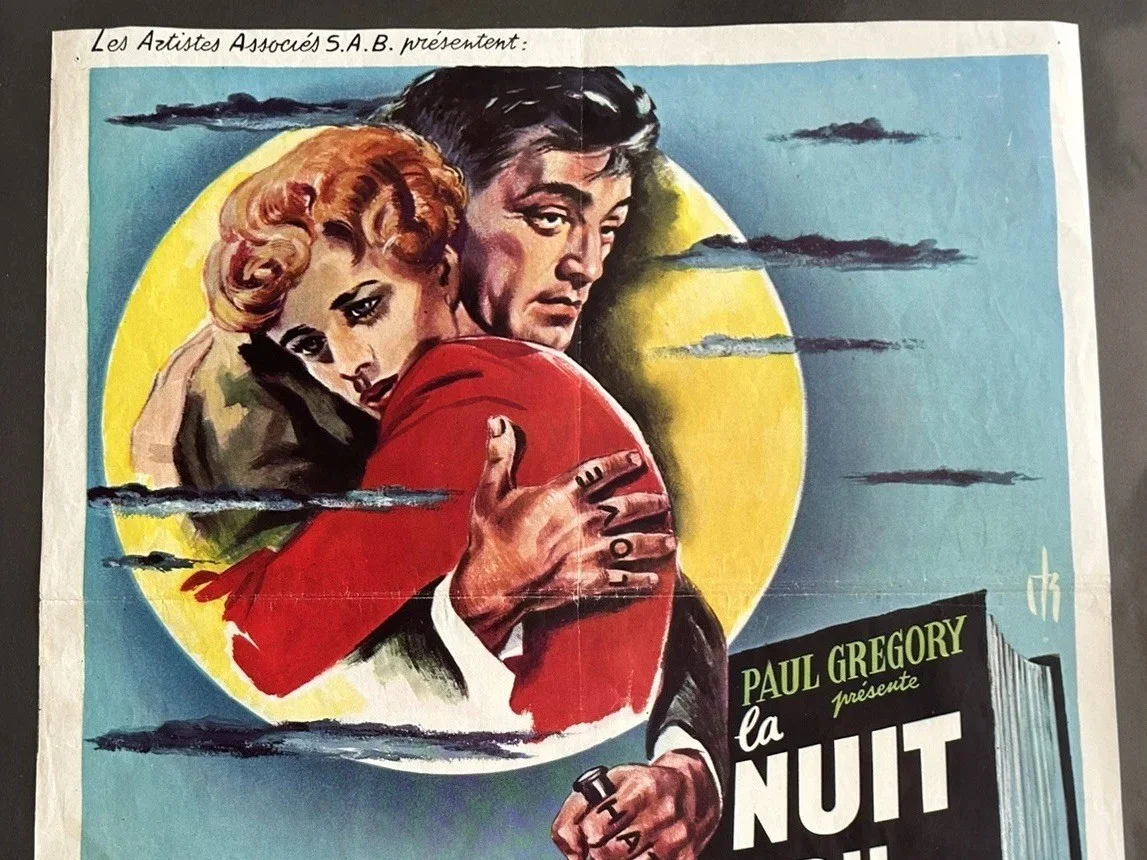NIGHT OF THE HUNTER Belgian '56 Robert Mitchum, Winters, Charles Laughton, изображение 2