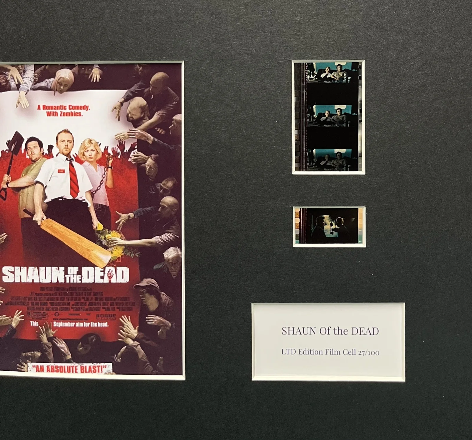 SHAUN OF THE DEAD. 35mm Film Cell Mounted Display, изображение 3