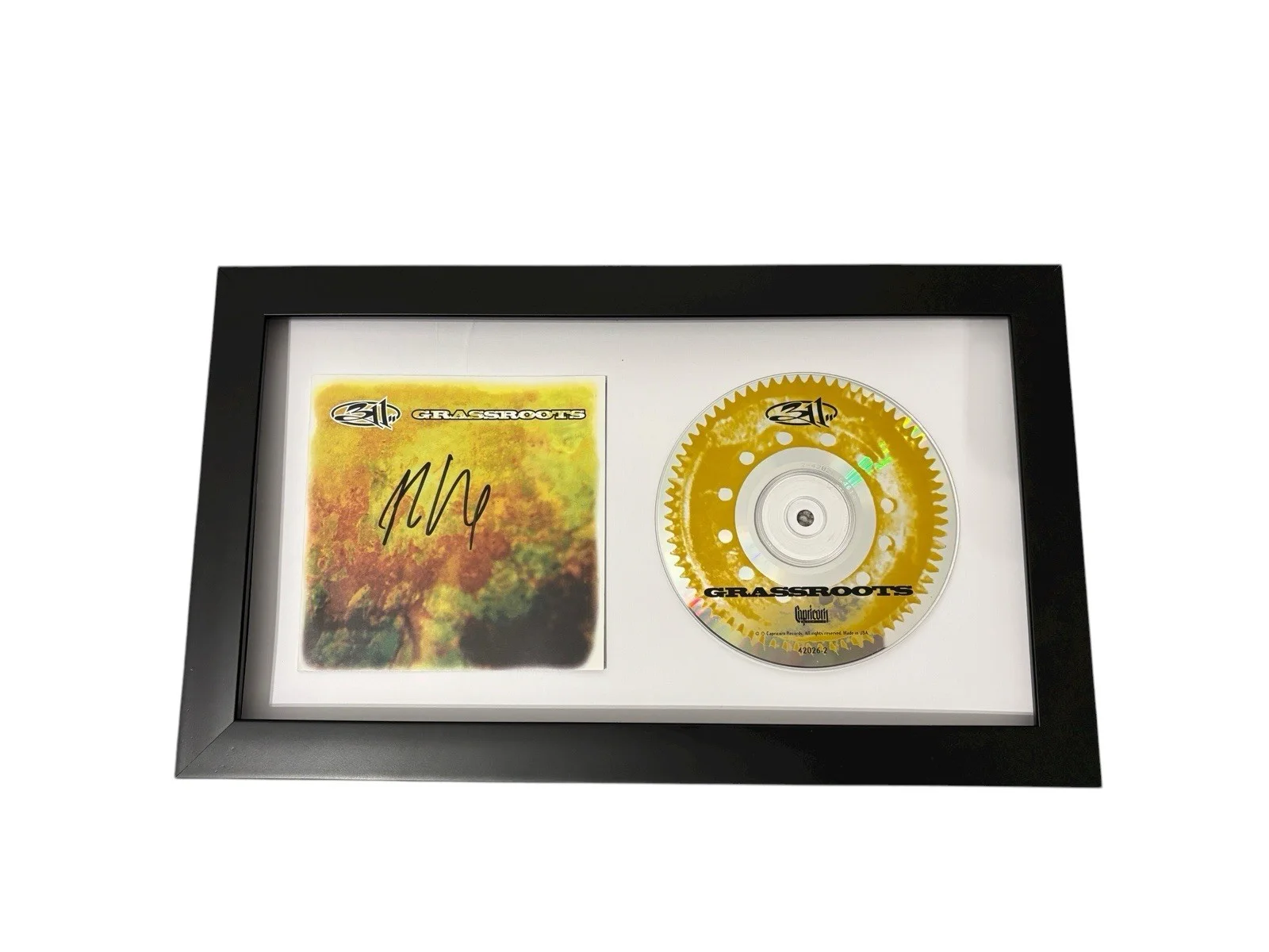 NICK HEXUM 311 SIGNED AUTOGRAPH GRASSROOTS FRAMED MATTED CD EXACT PROOF JSA COA, image 3