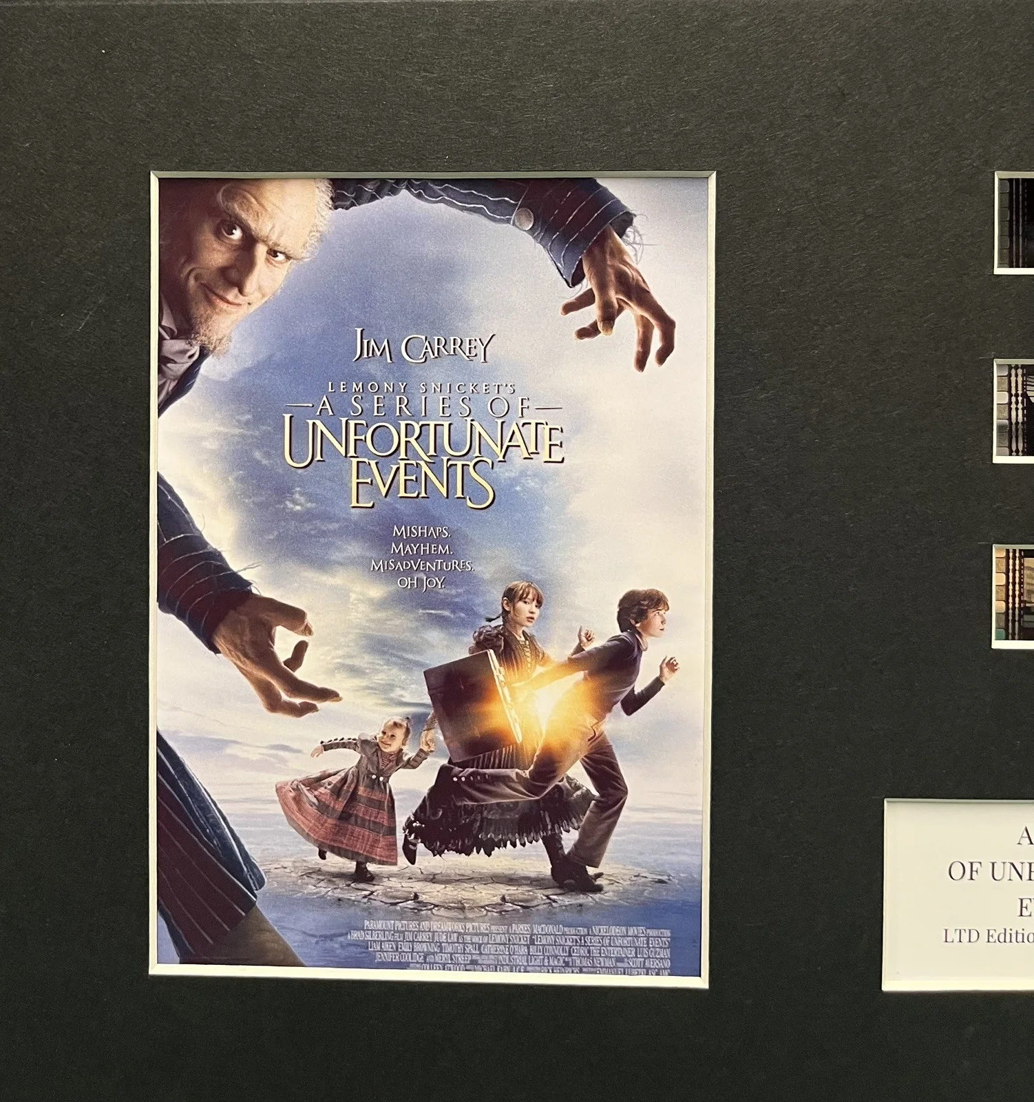 A SERIES OF UNFORTUNATE EVENTS. 35mm Film Cell MOUNTED DISPLAY, image 2