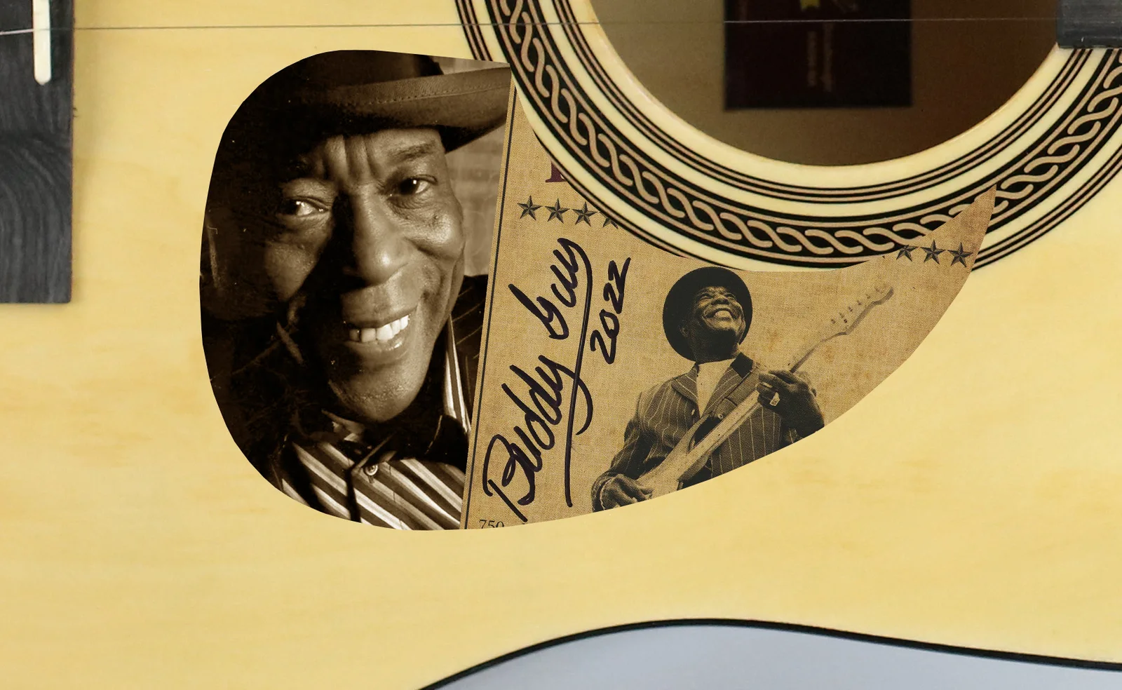 Buddy Guy — Buddy Guy Autographed Signed Guitar Living Proof ACOA, image 2