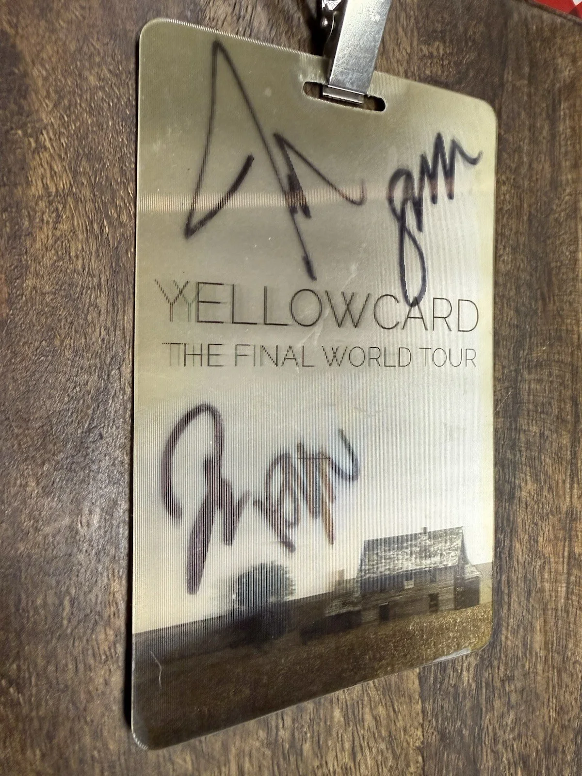 Yellowcard Signed VIP Tour Pass ‘the Final World Tour’ Autograph, изображение 3
