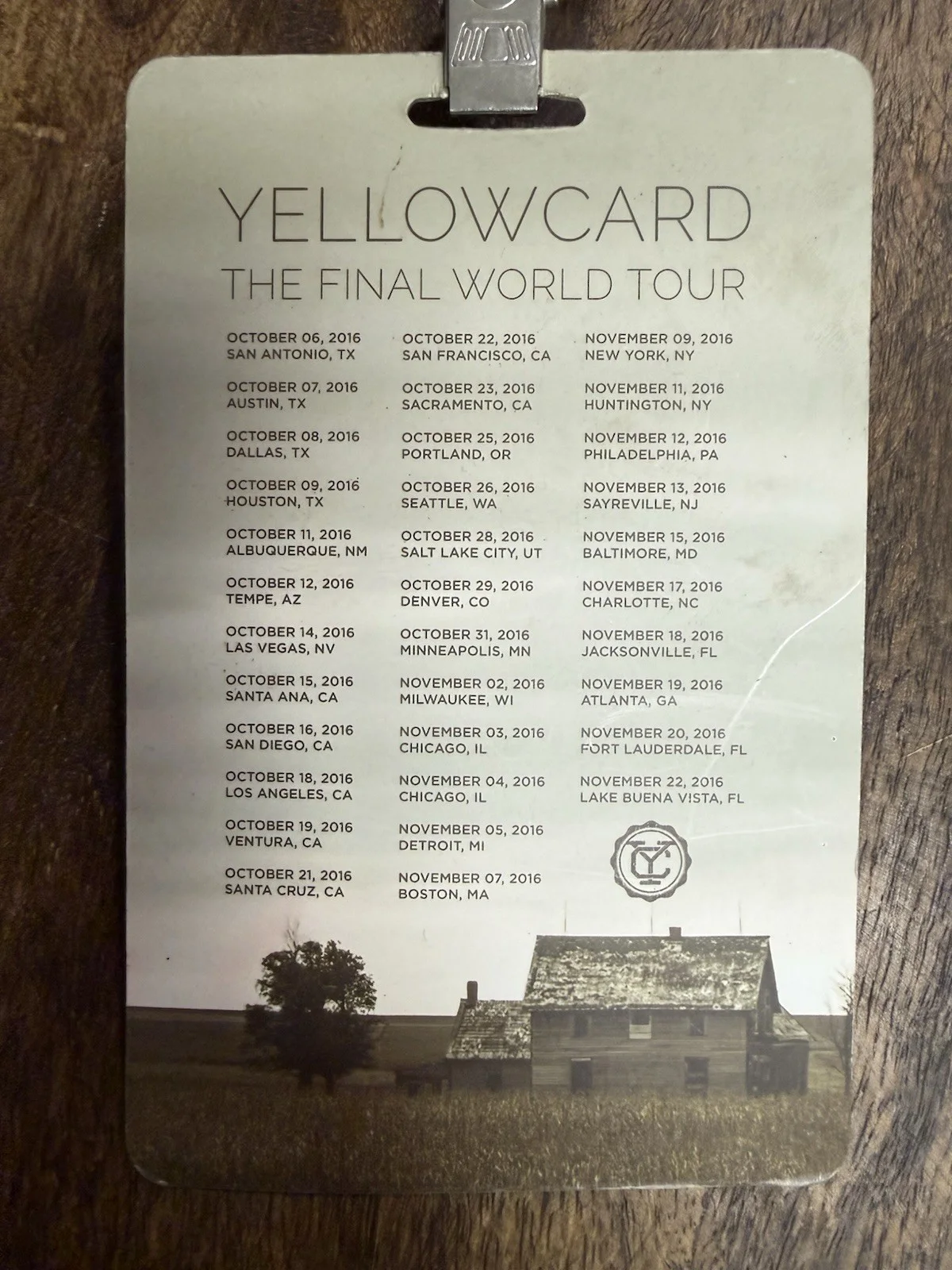 Yellowcard Signed VIP Tour Pass ‘the Final World Tour’ Autograph, изображение 5