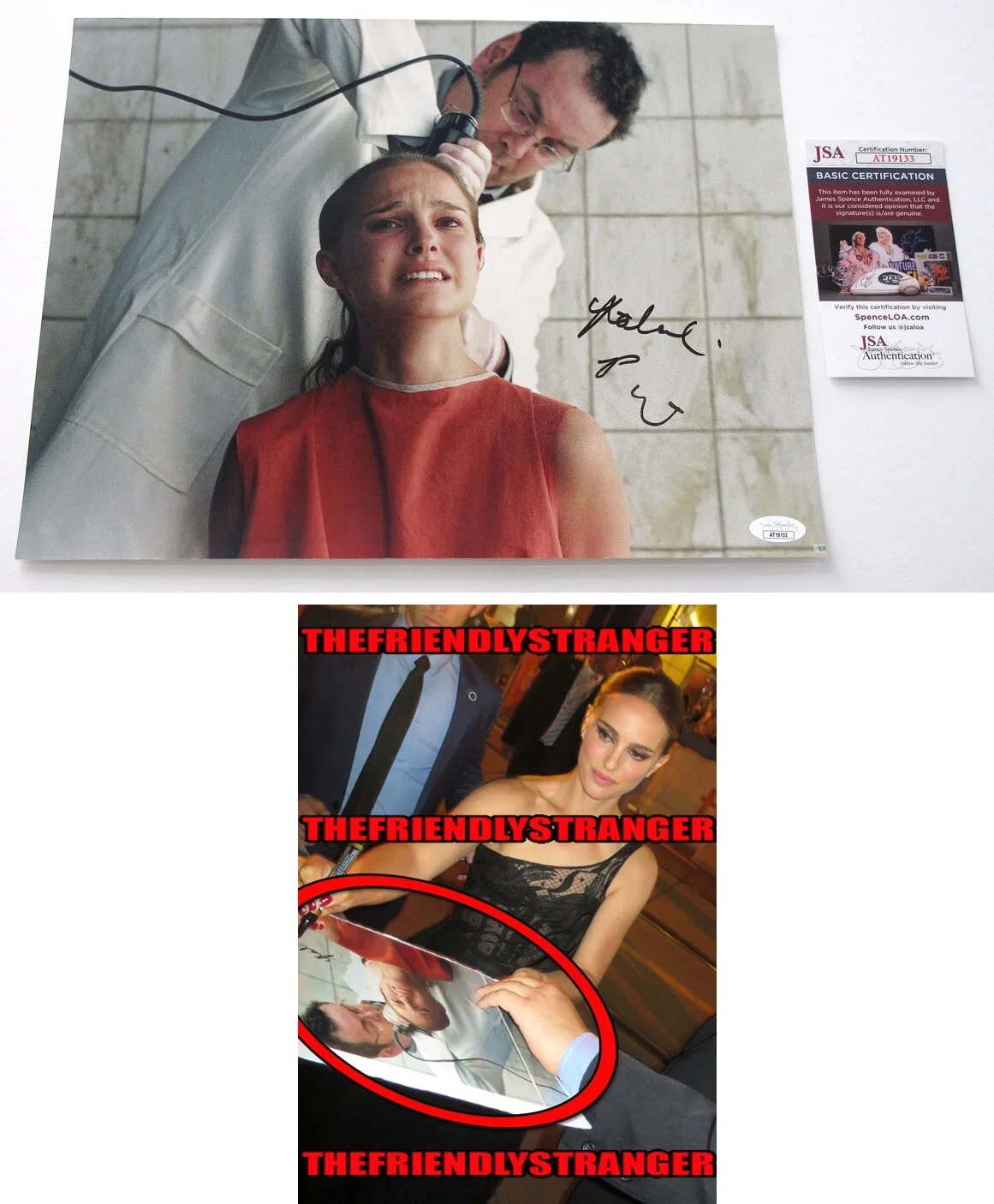 NATALIE PORTMAN — NATALIE PORTMAN signed "V FOR VENDETTA" 11x14 Photo AUTOGRAPH Exct Proof JSA COA