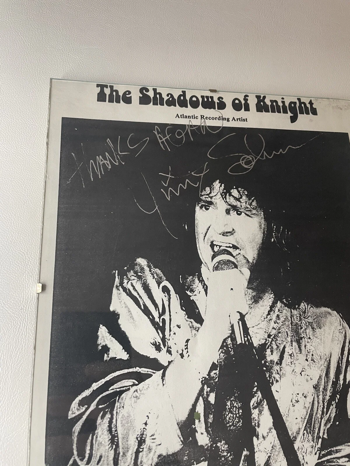 The Shadows Of Knight Jimy Sohns Signed Photo Print Gloria Framed Singer 10x8, изображение 2