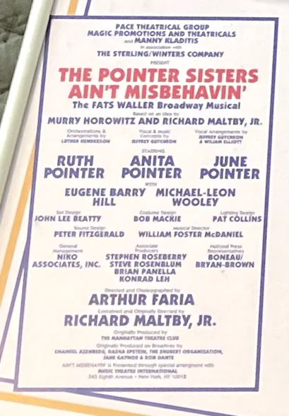 Cast — The Pointer Sisters Signed - Ain't Misbehavin' Broadway Poster Gold Metal Frame, image 5