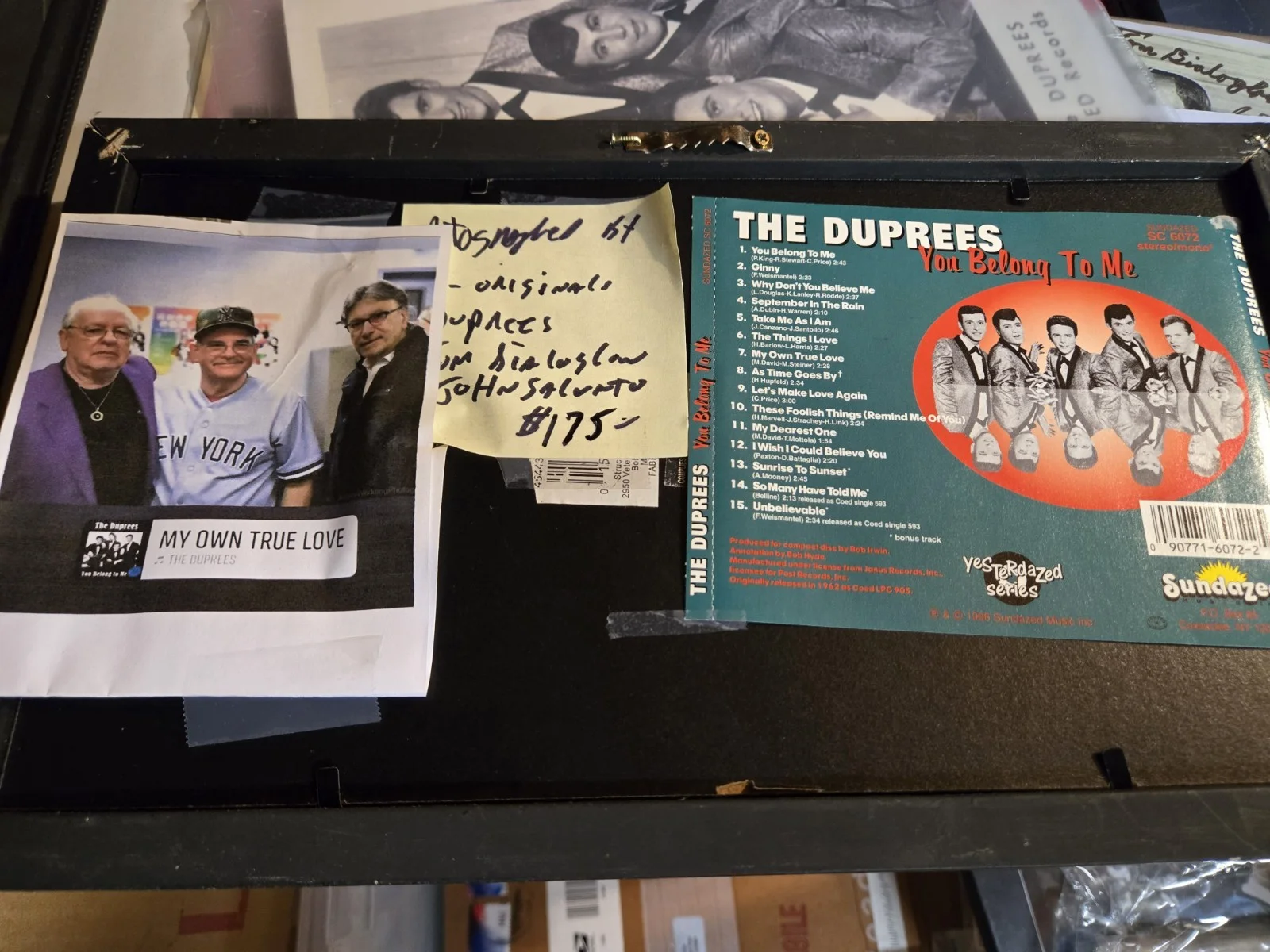 Duprees Autographed You Belong To Me Cd Framed Rare 2 Members, изображение 5