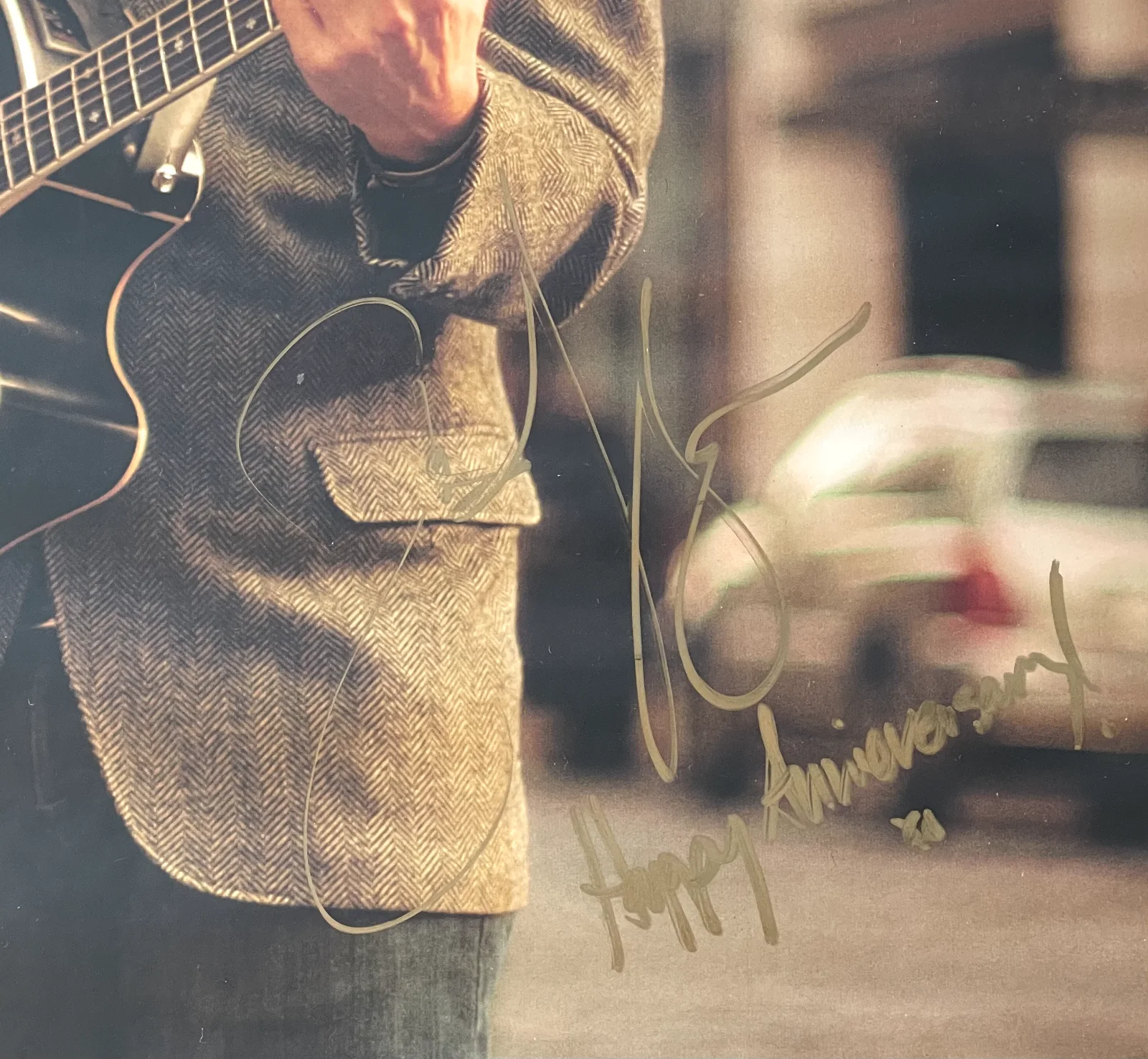 Actor — Tony Winner Steve Kazee Signed "Once" Broadway Poster Gold Metal Frame, image 2
