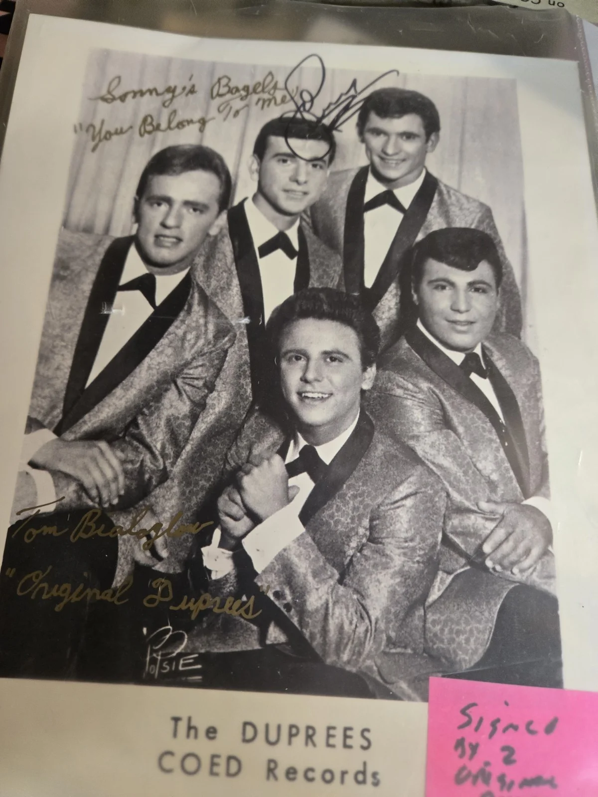 Duprees Autographed 8x10 Photo By 2 Original Members Personalized Rare, изображение 4