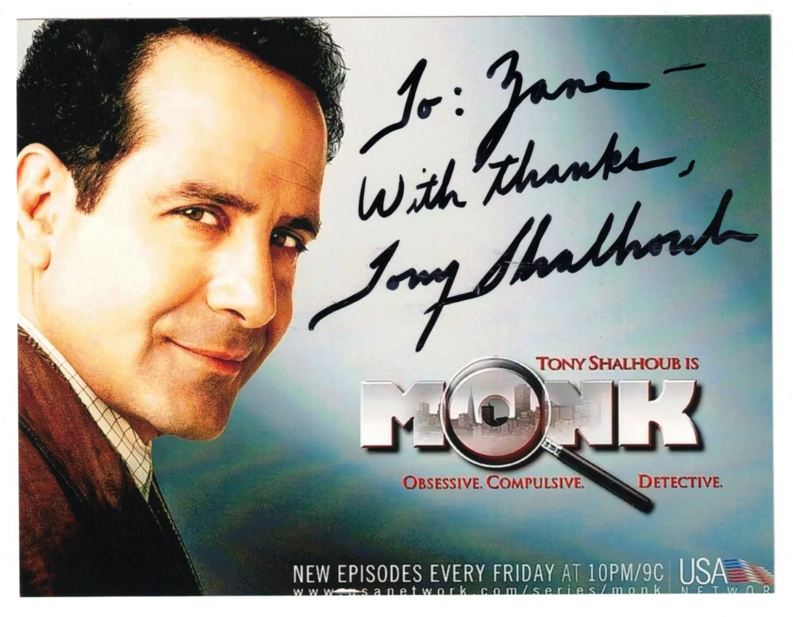 Tony Shalhoub — Tony Shalhoub HAND SIGNED 4x6 Photograph! Men In Black! Monk! Autograph!
