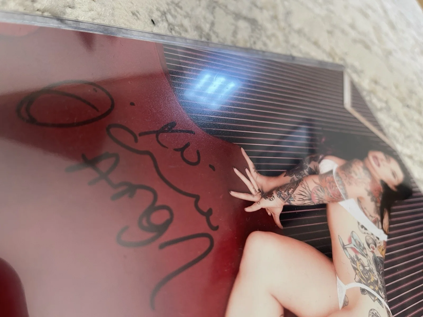 Joanna Angel & Alie Craig Two adult Porn Playboy Autographs 8x10 in plastic 2, изображение 3