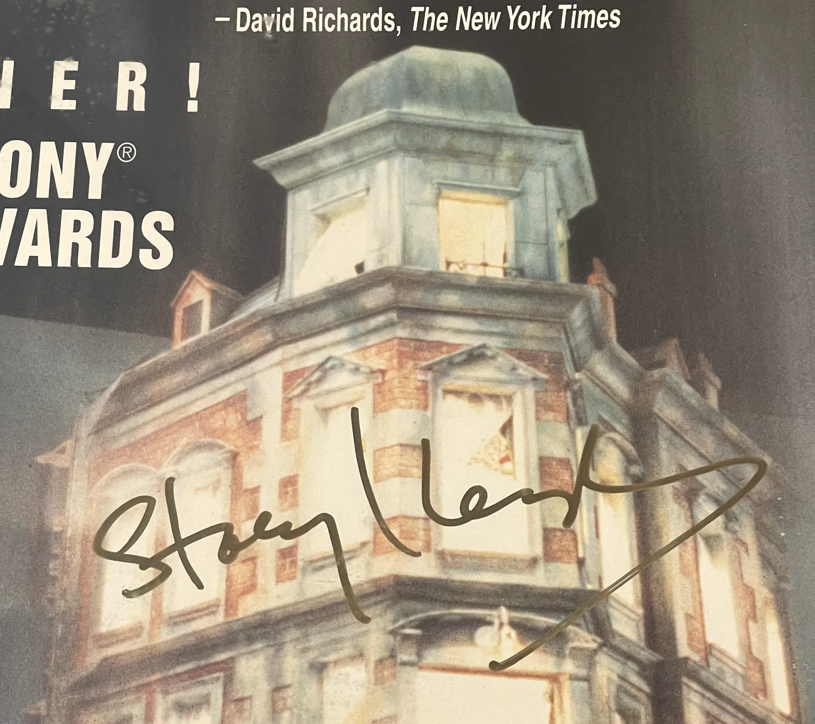 Cast — Rare Stacy Keach Signed "An Inspector Calls" Broadway Poster Silver Metal Frame, image 2