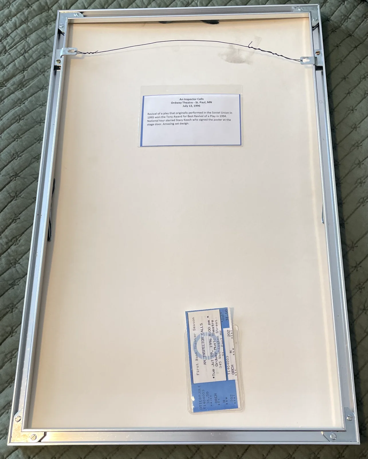 Cast — Rare Stacy Keach Signed "An Inspector Calls" Broadway Poster Silver Metal Frame, image 4