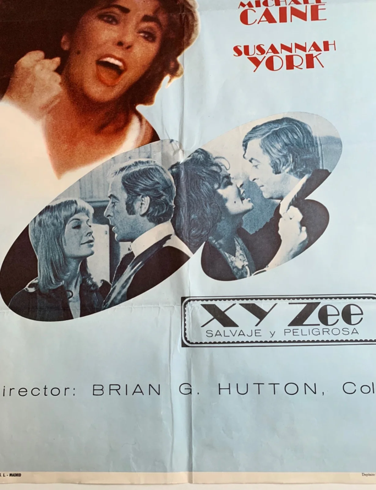 X Y & ZEE ZEE & CO ORIGINAL VINTAGE FILM LARGE QUAD MOVIE POSTER 1972 LIZ TAYLOR, изображение 2