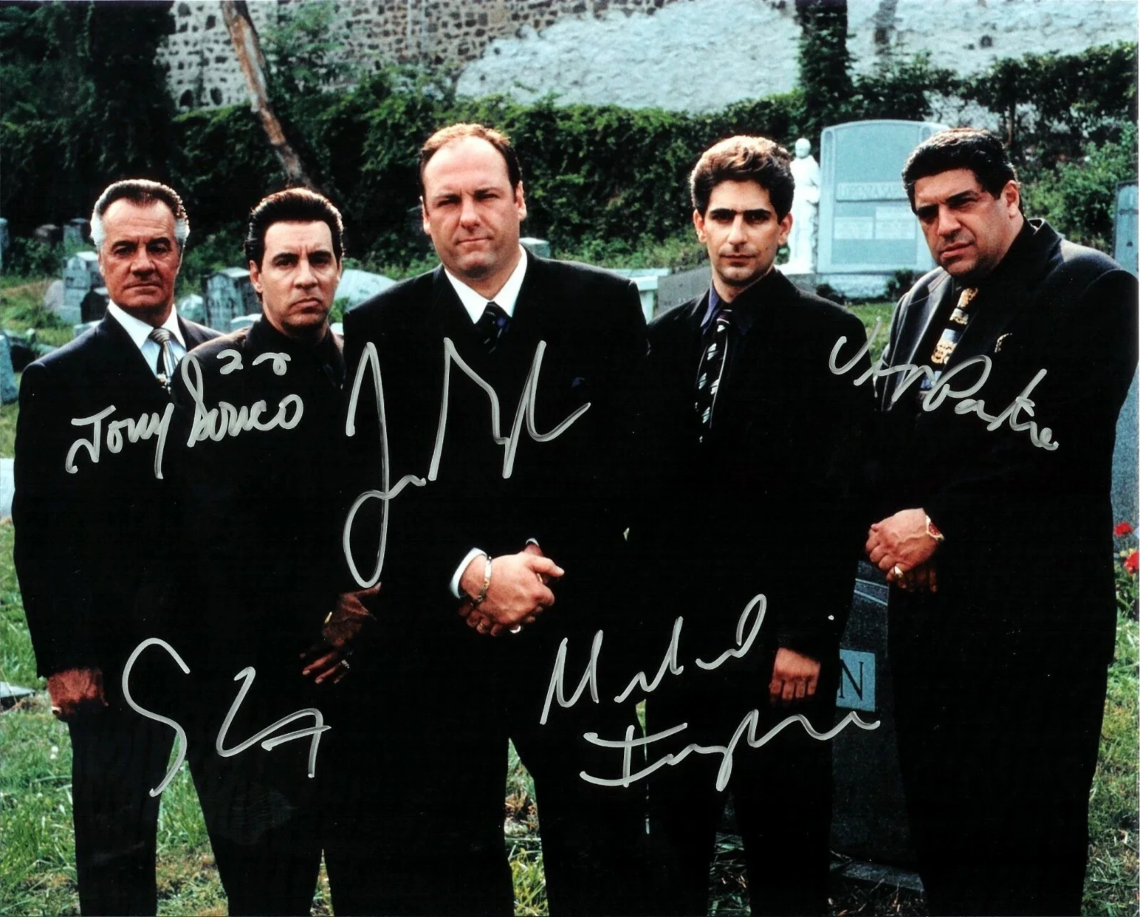 THE SOPRANOS CAST — THE SOPRANOS HBO TV SHOW CAST 8X11 SIGNED PHOTO AUTOGRAPH ALL SIGNATURES POSTER