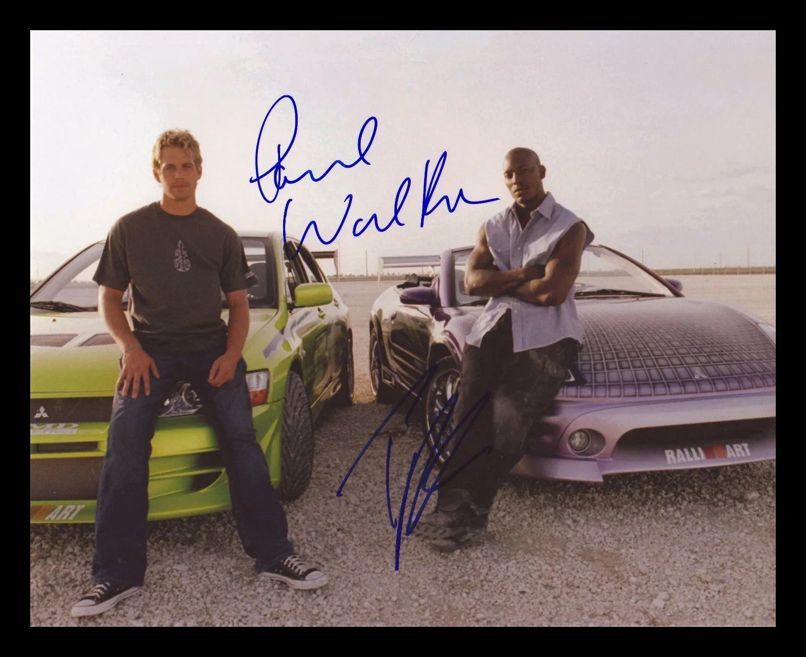 PAUL WALKER VIN DIESEL — FAST & FURIOUS 8.5X11 SIGNED PHOTO AUTOGRAPH PAUL WALKER VIN DIESEL REPRINT