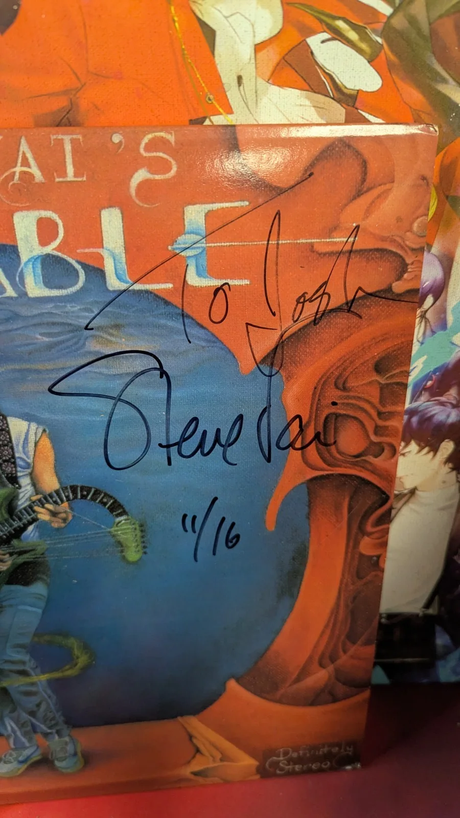 Steve Vai Signed Autographed Vinyl LP Record *Rare* Flexable Whitesnake, image 2