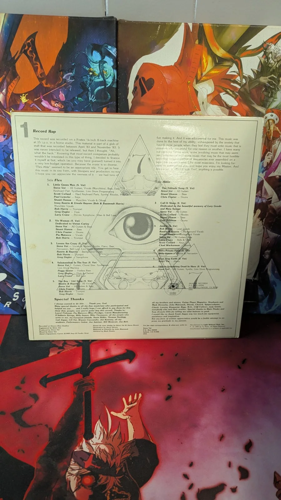 Steve Vai Signed Autographed Vinyl LP Record *Rare* Flexable Whitesnake, image 3