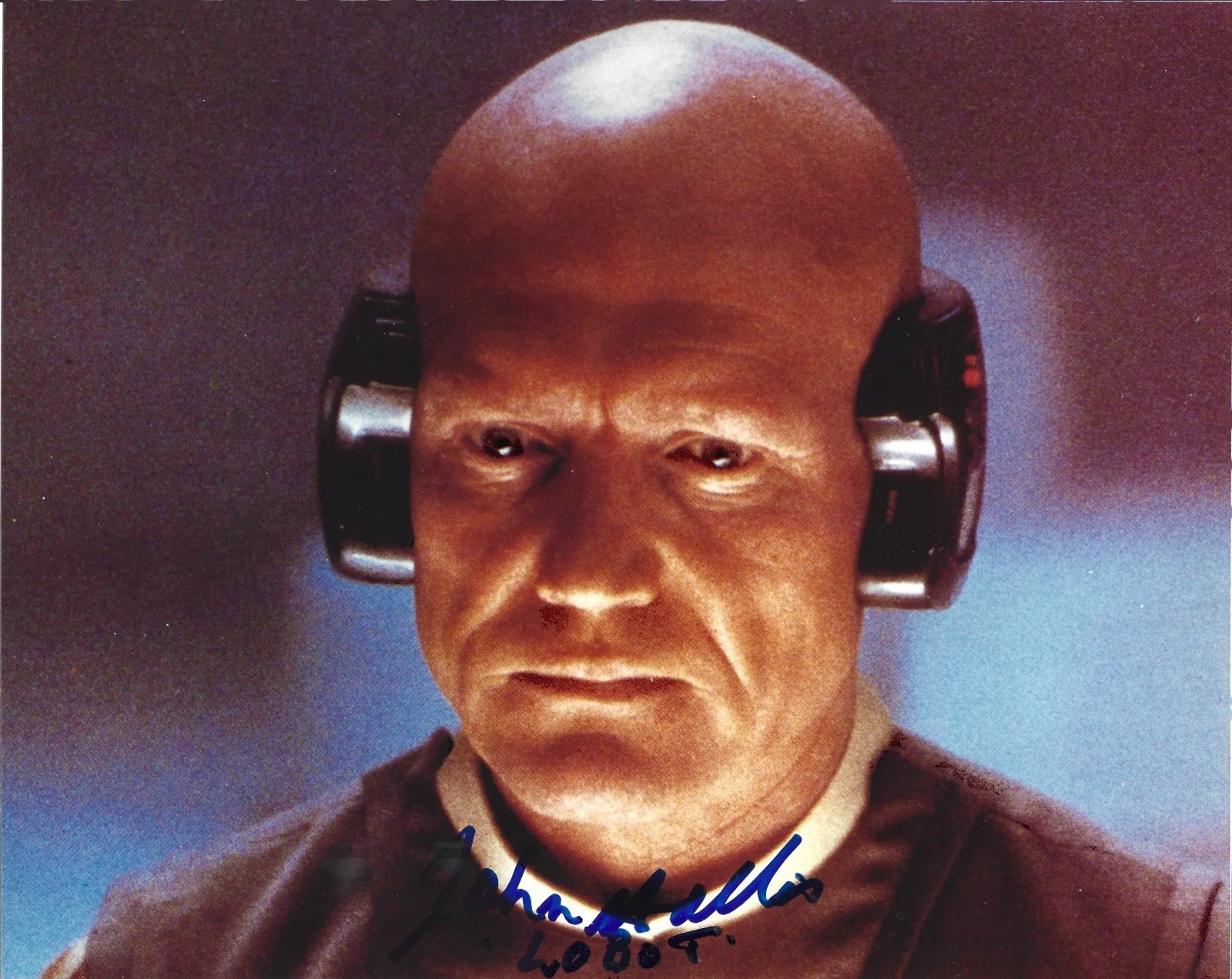 John Hollis — VERY RARE John Hollis Lobot Signed Star Wars 8x10 Photo Autograph