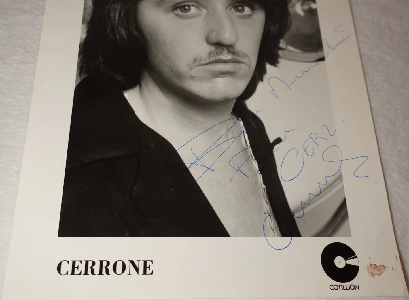 Marc Cerrone SIGNED Disco Electronic Cotillion Records Vintage Promotional Photo, image 3