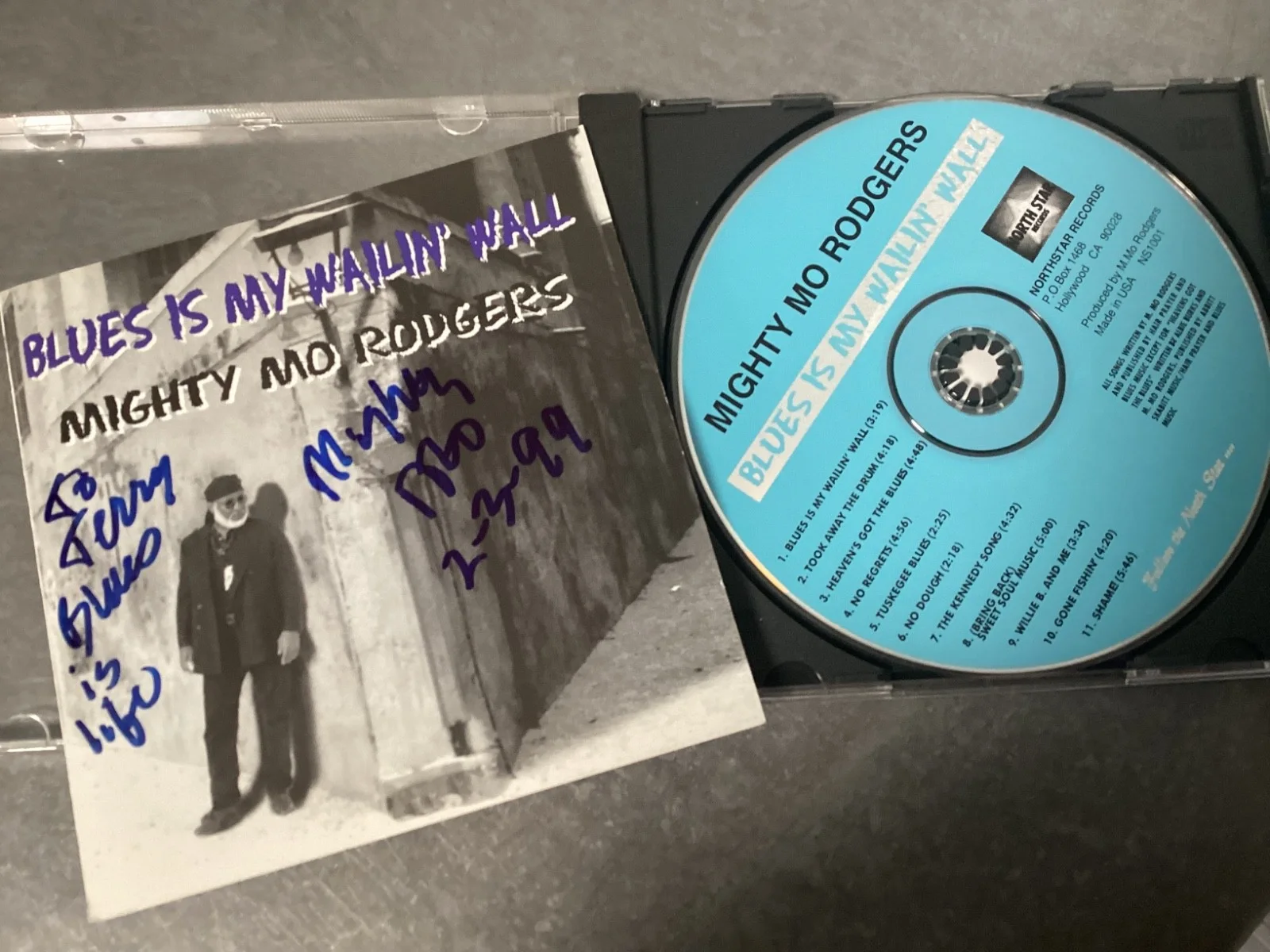 MIGHTY MO RODGERS Autographed Blues CD Signed Blues Is My Wailin’ Wall, изображение 2