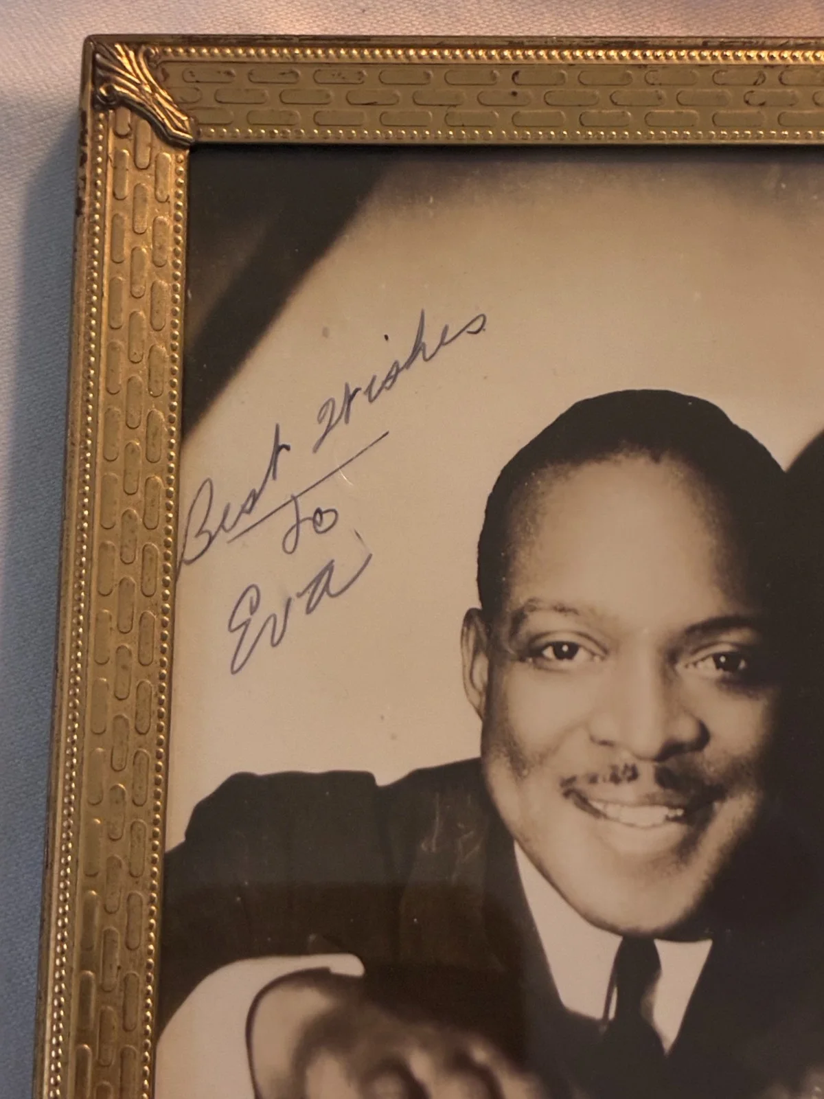 Rare Count Basie 1930's photo in vintage frame - signed, image 3