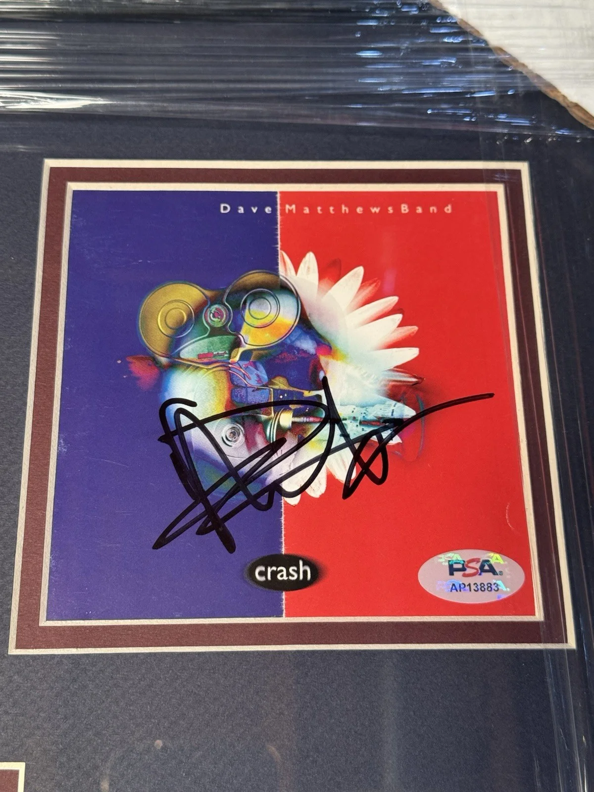 DAVE MATTHEWS BAND SIGNED AUTOGRAPH CRASH CD FRAMED PSA COA CARTER STEFAN BOYD, image 3