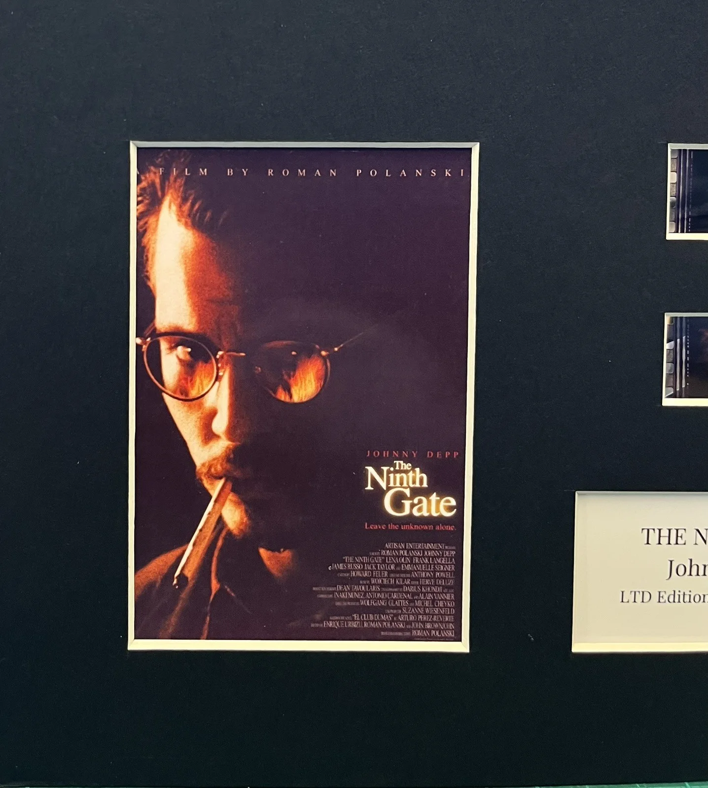 THE NINTH GATE . 35mm Film Cell Mounted Display, image 2