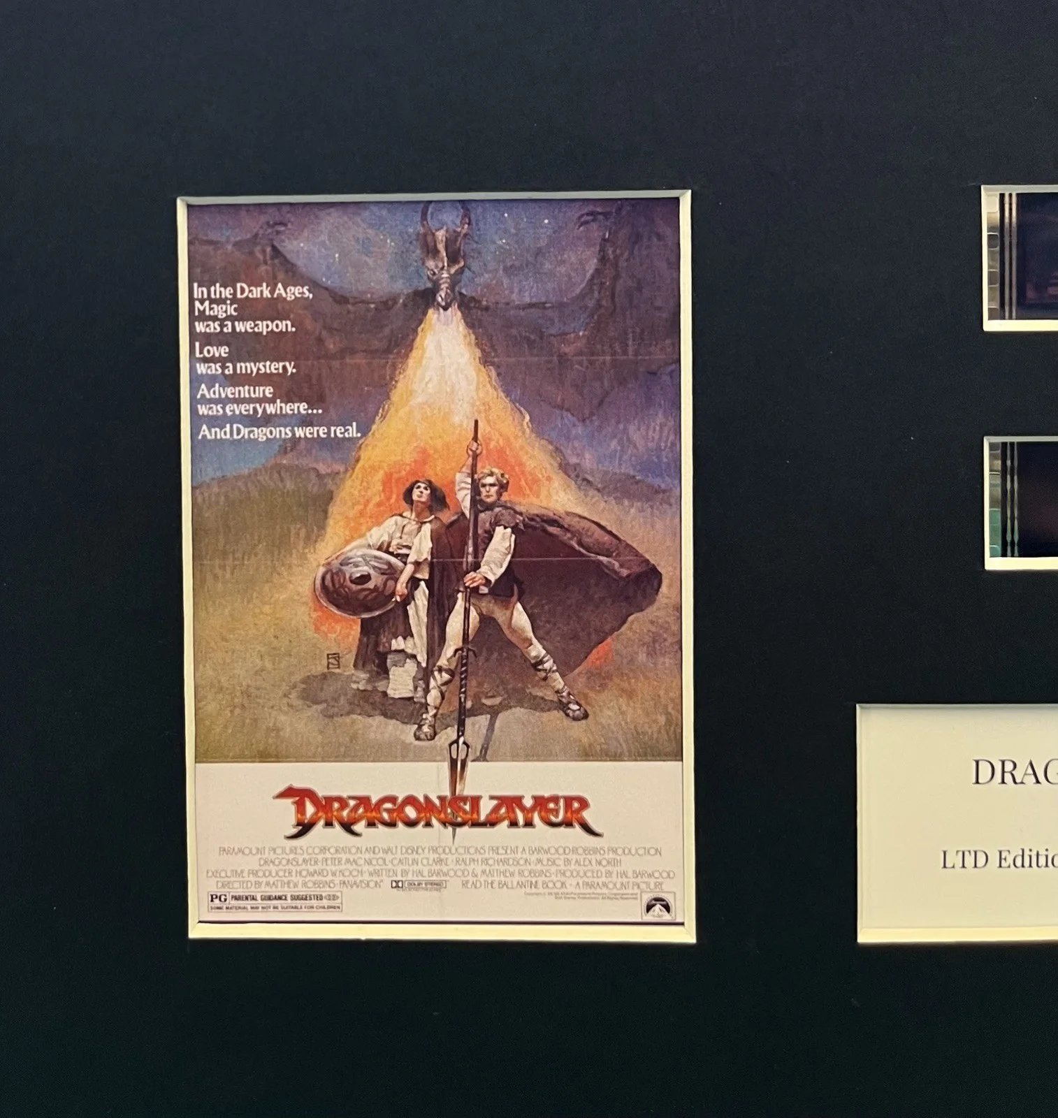 DRAGONSLAYER . 35mm Film Cell Mounted Display, image 3