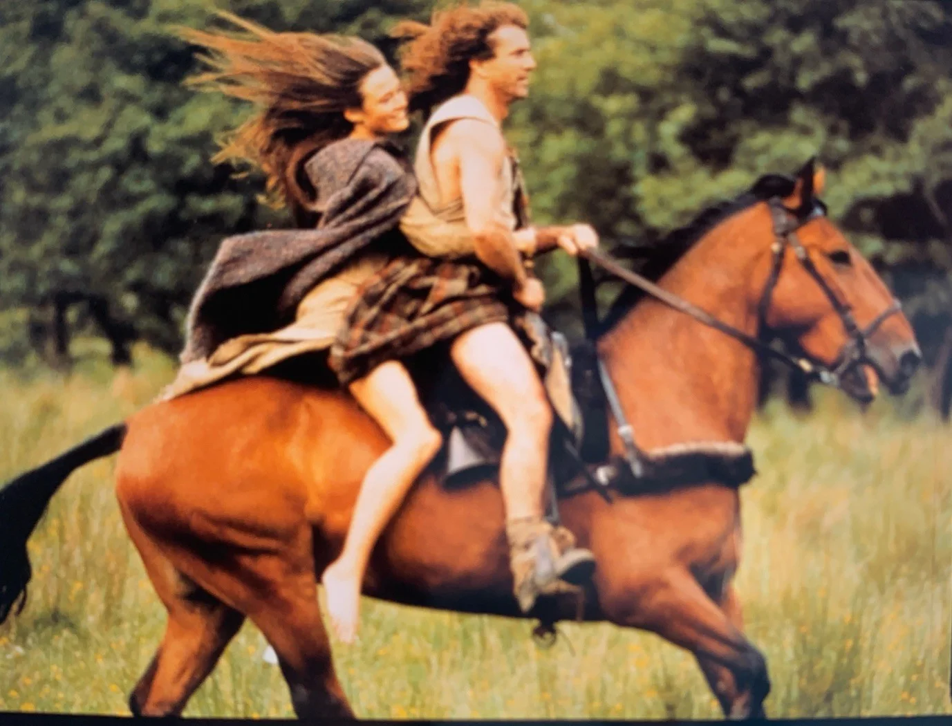 BRAVEHEART Mel Gibson Sophie Marceau 1995 2.5 x 2 Inch Transparencies x2, image 2