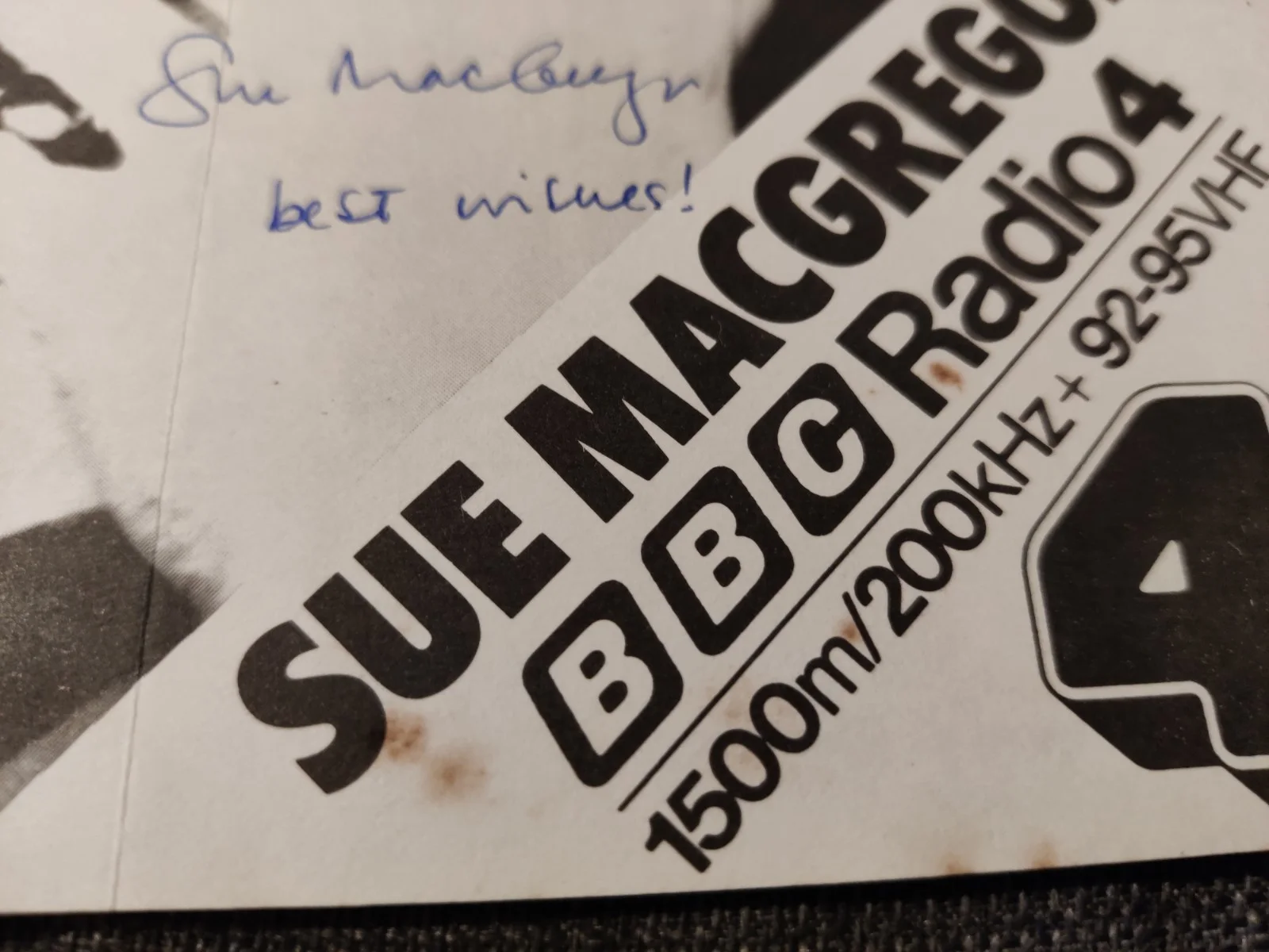 Hand Signed Sue MacGregor Autograph BBC Radio 4 Vintage, image 3