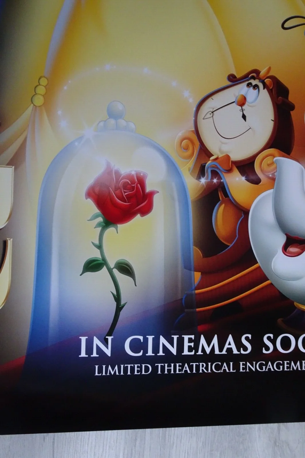 Disney Beauty and the Beast Poster 3D Reissue Cinema One Sheet Original 2011, image 3