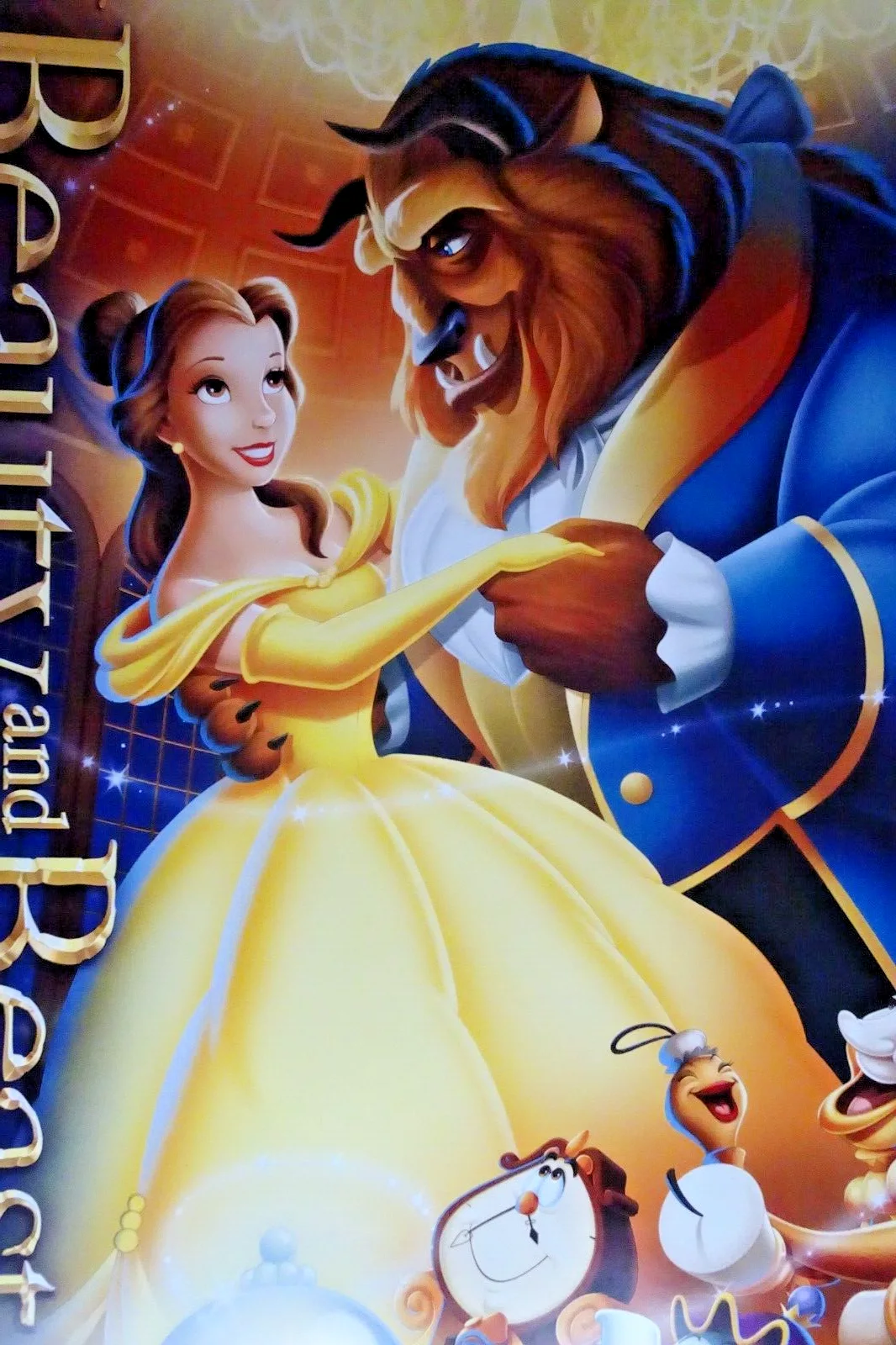 Disney Beauty and the Beast Poster 3D Reissue Cinema One Sheet Original 2011, image 4