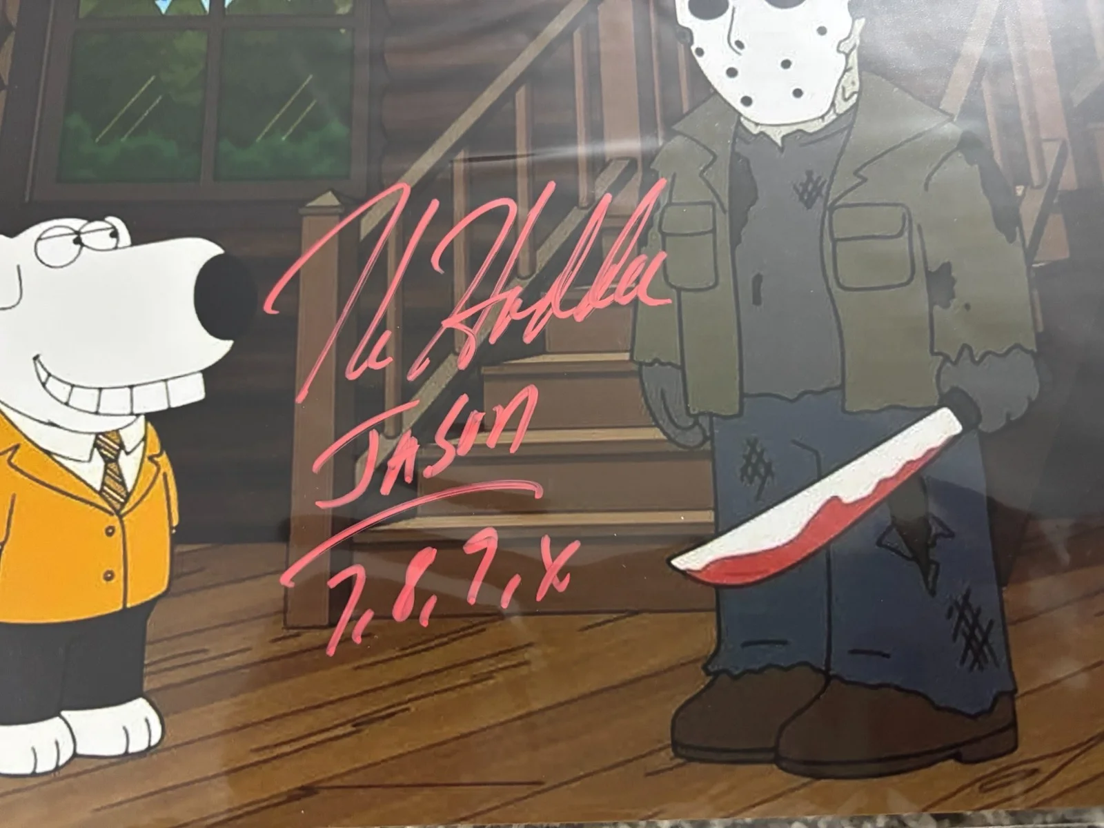 Kane Hodder — Family Guy - Bryan & Jason Signed by Kane Hodder 8X10 Photo w/ COA, изображение 2