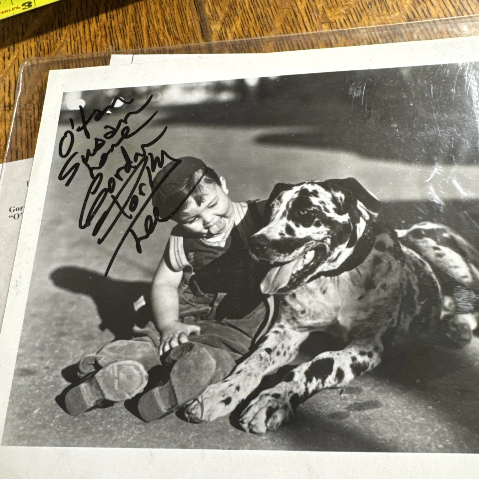 Gordon Porky Lee ORIGINAL Hand signed photo WITH LOA -Little Rascals, image 3