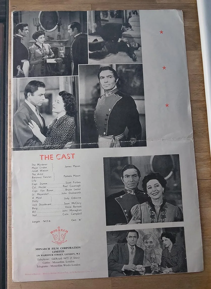 James Mason campaign brochure pressbook (4 large sides) Charade movie 1953, изображение 3