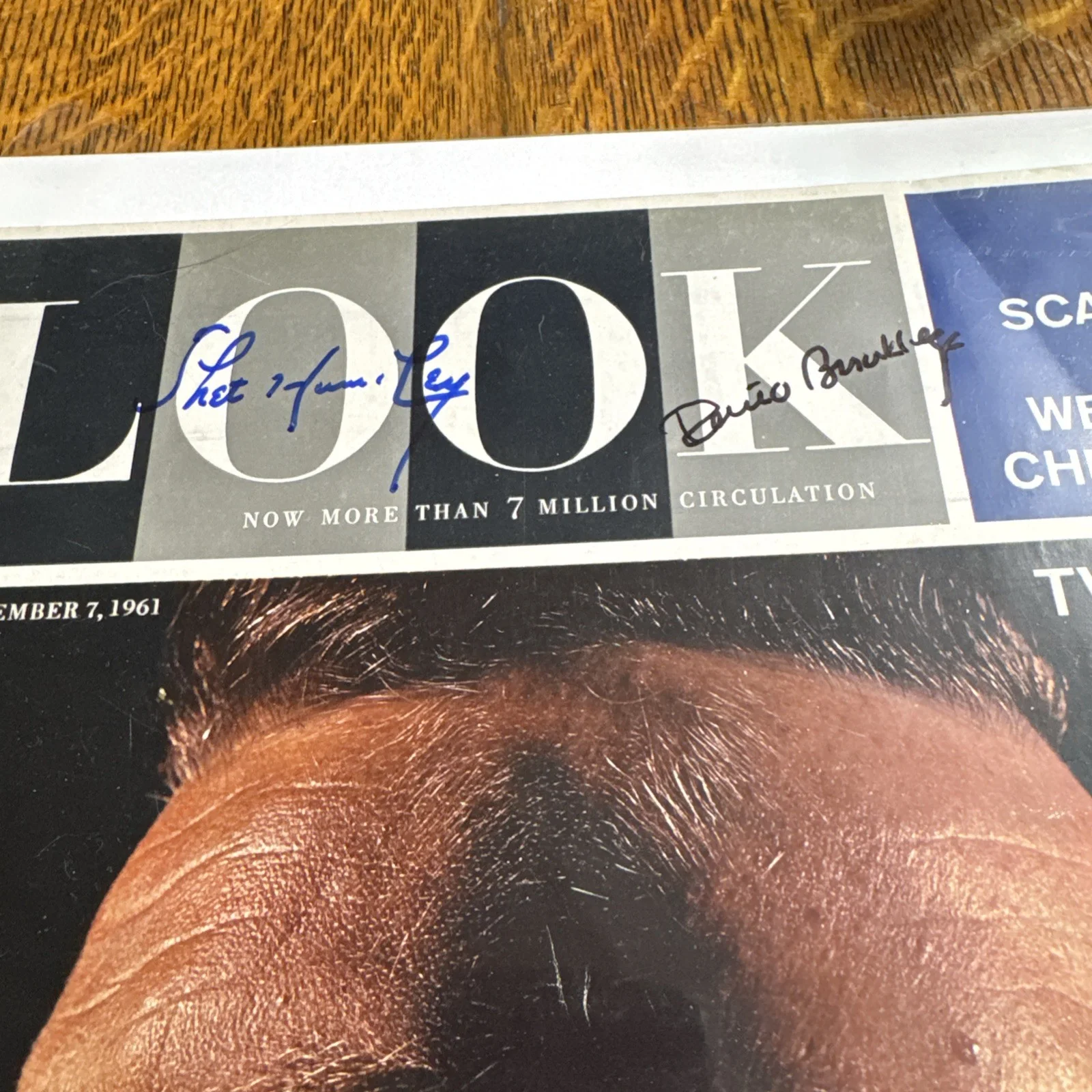 NBC News Chet Huntley & David Brinkley Report TV shows 2 autographs & photo set-, изображение 2