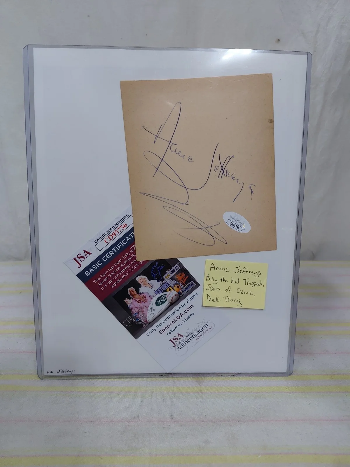 Annie Jeffreys — Annie Jeffreys Signed Autographed 8x10 Photo JSA Certified, image 2