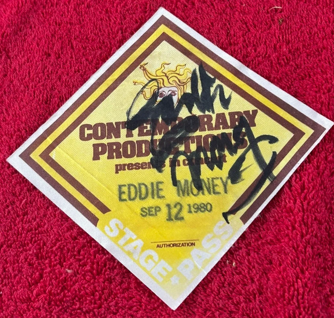 Eddie Money Signed 1980 Backstage Pass St Louis Mo Kiel Opera House, изображение 2