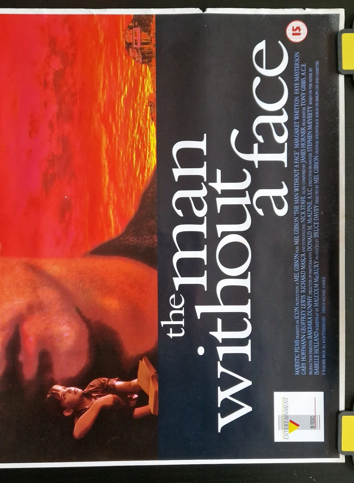 The Man Without a Face 1993 VHS Video Store Promo Poster, image 3