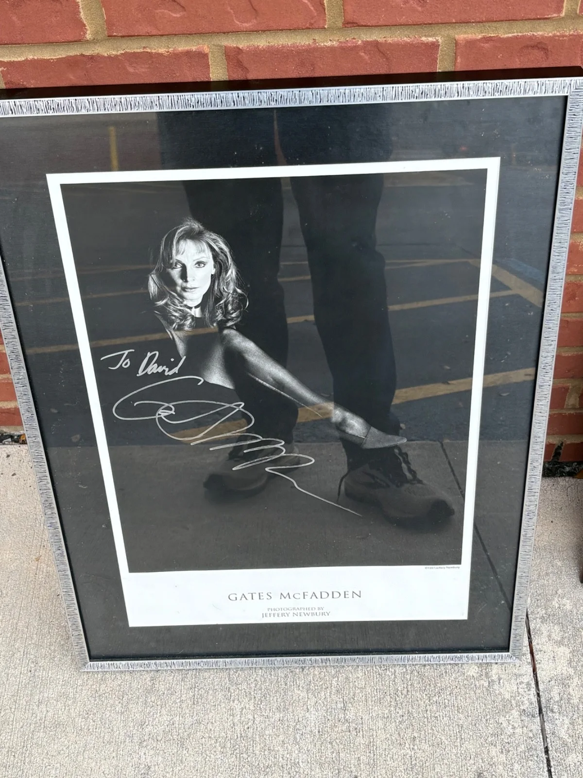Gates McFadden — Unframed Signed Gates McFadden signed Jeffrey Newbury poster 1997