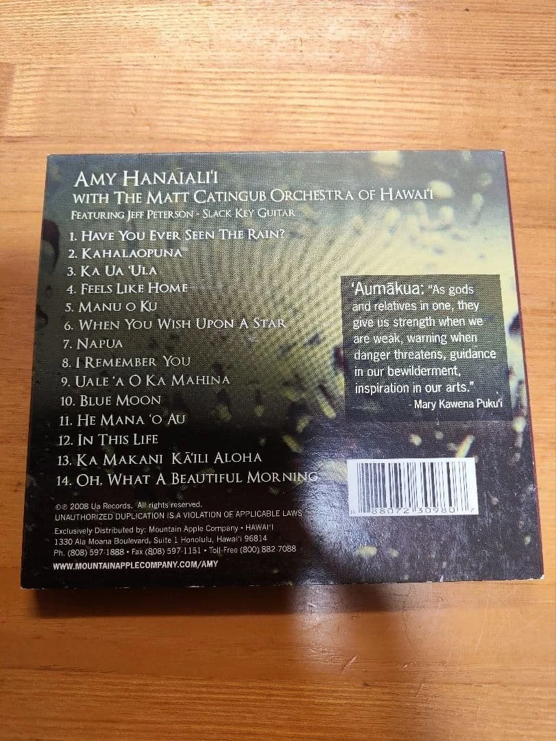 Amy Hanaiali'i Signed Aumakua CD Autographed Hawaiian Music Authentic, image 5