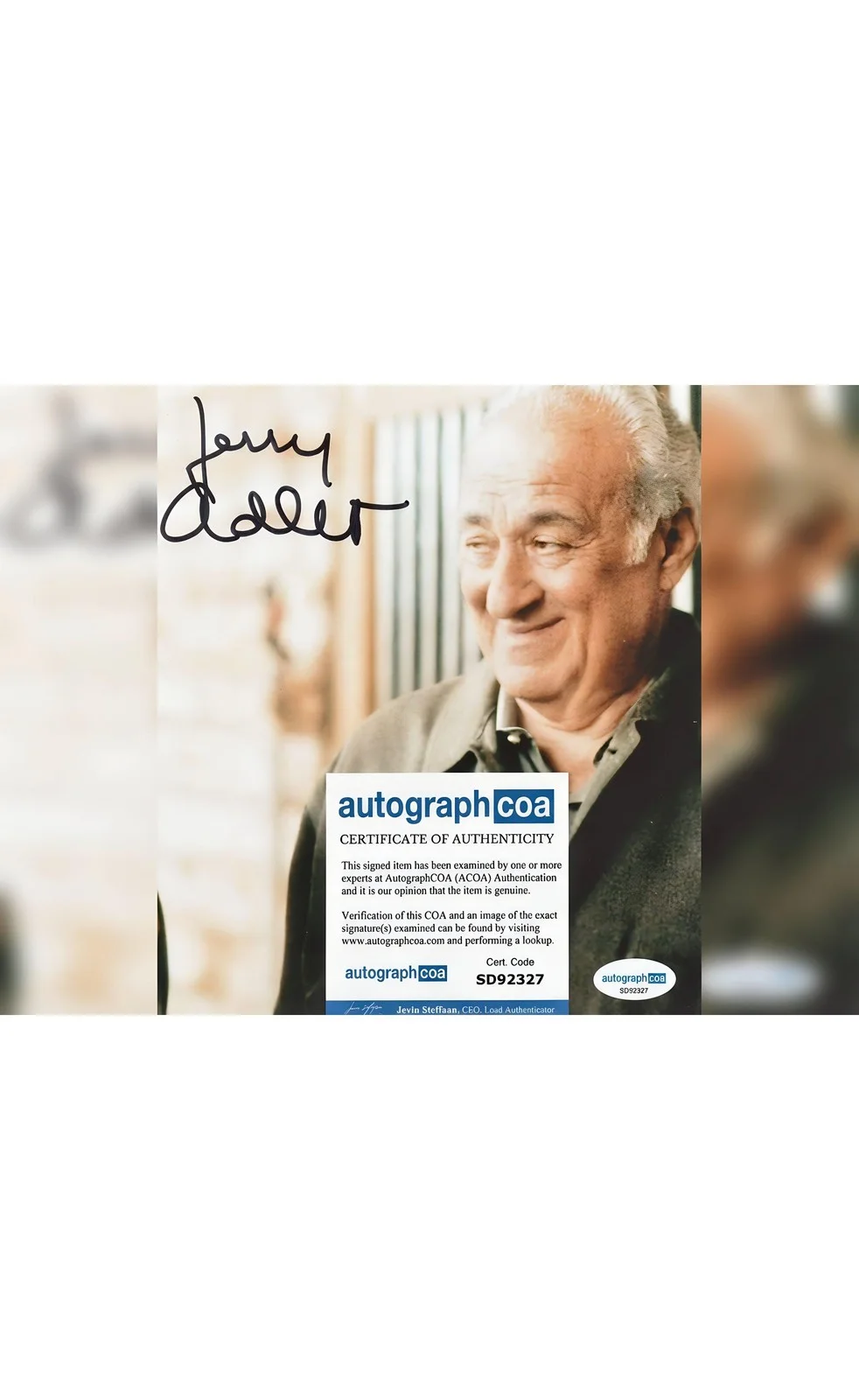 Jerry Adler — Jerry Adler Autographed The Sopranos 8x10 Photo with ACOA Certification