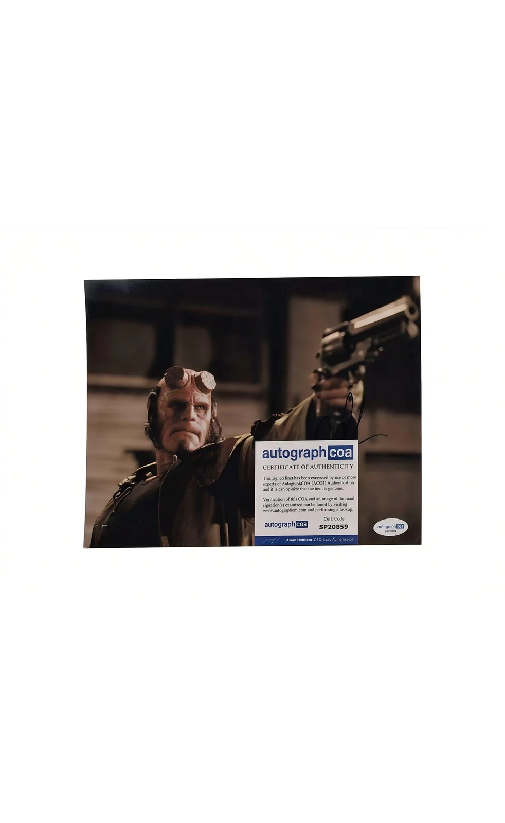 Ron Perlman — Ron Perlman Autographed Hellboy 8x10 Photo with ACOA Certificate of Authenticity